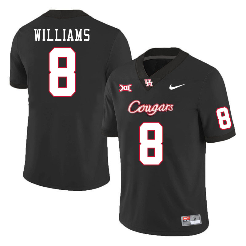 Men #8 Devan Williams Houston Cougars College Football Jerseys Stitched-Black